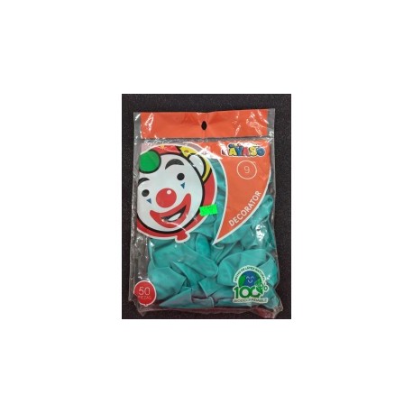 Globo Payaso 9 Color Turquesa